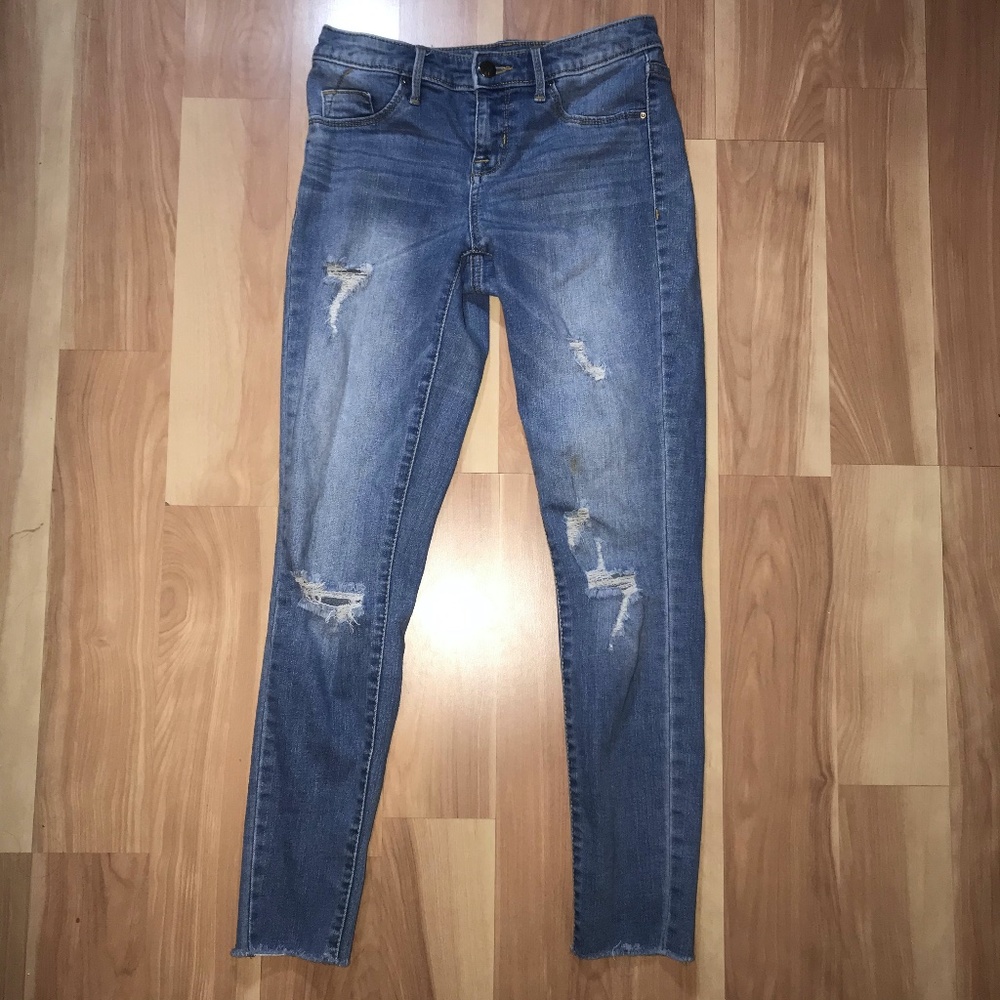 Distressed jeans
